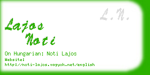 lajos noti business card